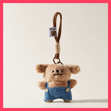 🐻‍可愛棕色揹帶小狗 | 毛絨公仔掛件 | 包包掛件 | 包掛飾 | 包配飾 | 包包掛飾 | 鑰匙掛飾 |