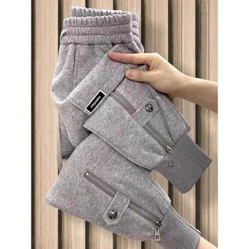 哈倫褲女秋冬季加絨加厚2026新款寬松束腳衛褲小個子休閑運動褲子