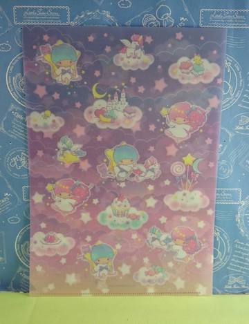【震撼精品百貨】Little Twin Stars KiKi&LaLa 雙子星小天使~A4分頁夾_透明