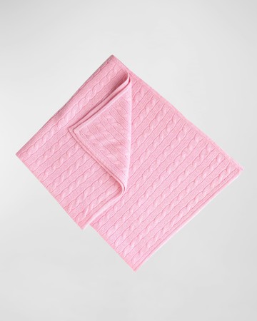 Girl's Cashmere Cable Knit Blanket