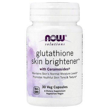 NOW Foods, Solutions，谷胱甘肽亮膚霜™，30 粒素食膠囊