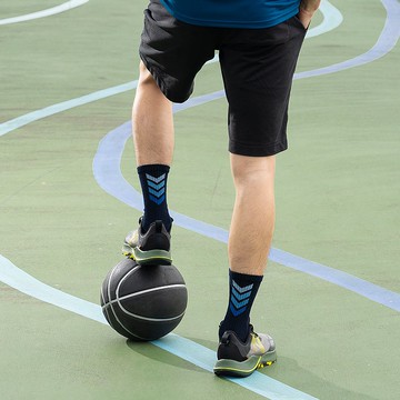 【箭步】氣流運動襪-電掣青-長筒-L-除臭/厚底