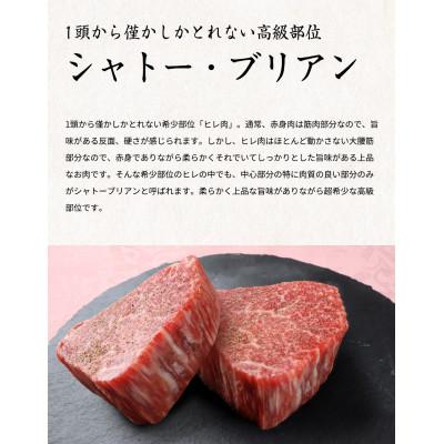 ふるさと納税 上富田町 熊野牛A4以上ヒレシャトーブリアンステーキ200g(100g×2枚)霜降り赤身こま切れ300g