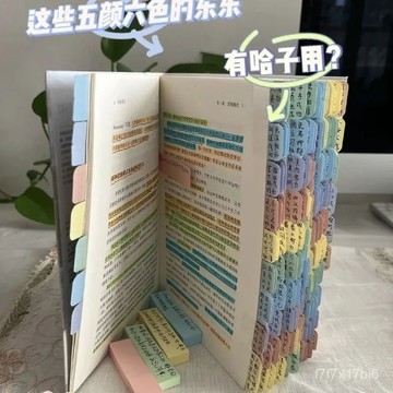 🌸臺灣出貨🌸【一週內1500+人拚單】莫蘭迪標簽紙質索引貼透明標簽便簽貼紙活頁本目錄分類貼記號標記e0111