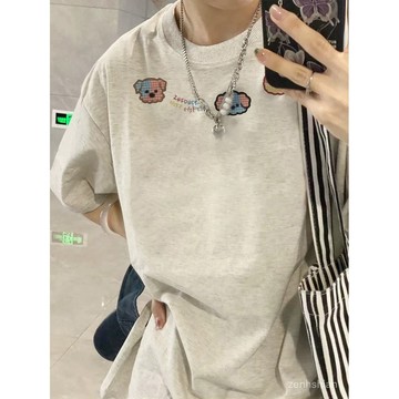 🔥100%重磅純棉 大尺碼女裝 短袖上衣女 oversize 中長款 下半身失蹤 印花t恤 短袖t桖 顯瘦遮肉