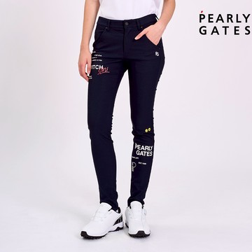 【ṔEARLY GATES】女款深藍色超彈性材質舒適貼合抗菌防臭口袋設計美腿美臀修長型長褲 JLV81410