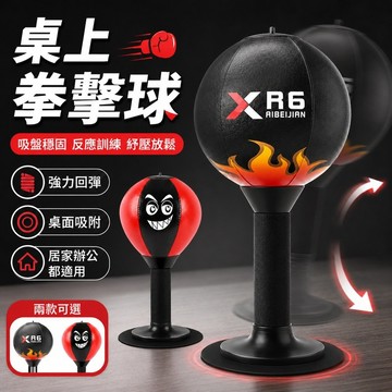 桌上拳擊球 立式速度球 吸盤反應訓練器 居家運動紓壓玩具 成人兒童拳擊練習器 旋轉回彈 可移動安裝 辦公室紓壓訓練