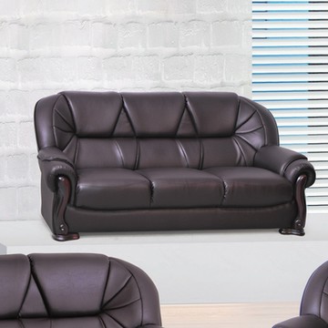 MUNA家居  小出木乳膠皮深咖啡色沙發(三人座)  195X86X94cm