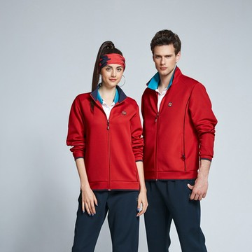 【SPAR】空氣梯形格布中性款外套S198608紅色