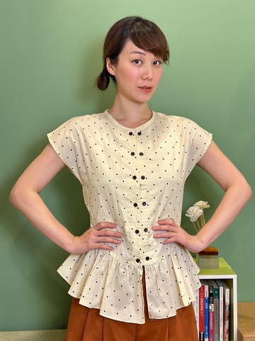 點點雙排釦小上衣