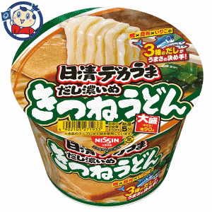 送料無料 カップ麺 日清 デカうま きつねうどん だし濃いめ 106g×12個入×1ケース  発売日：2022年6月6日