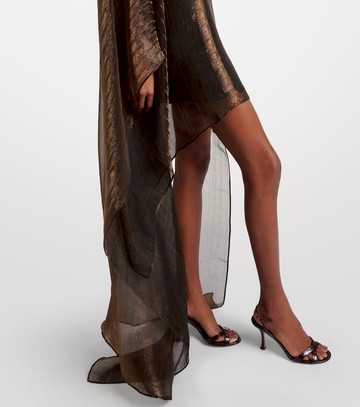 Taller Marmo Dallas metallic caped organza kaftan