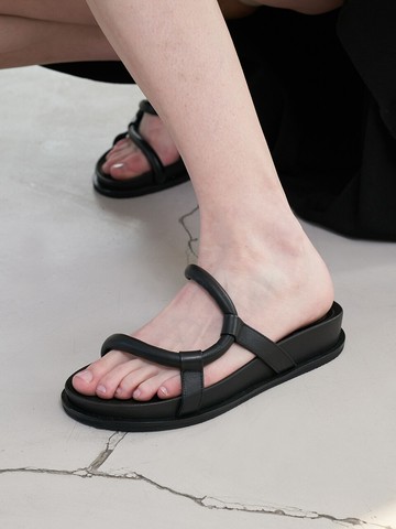 Milo Slides Leather_Black