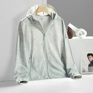 新款碎花輕薄透氣防曬衣女防紫外線夾克風衣男戶外夏季連帽皮膚衣鑫弘-素時衣櫥