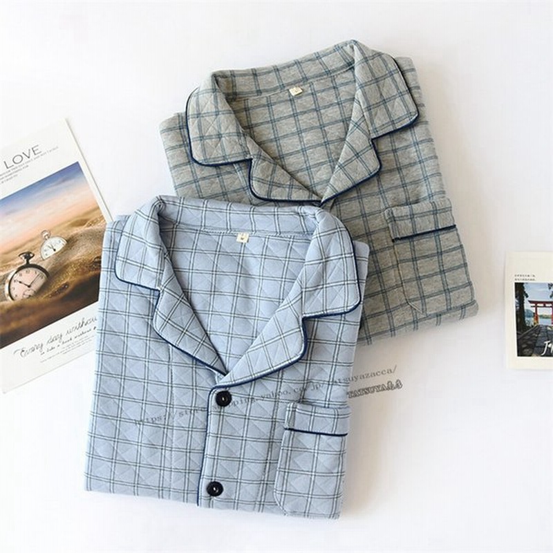 キルトパジャマ 中綿 メンズパジャマ ルームウェア 綿100 ガーゼ無地無印 前開き 襟付き 長袖長ズボン上下セット 敏感肌用 部屋着 春秋冬用 通販 Lineポイント最大0 5 Get Lineショッピング