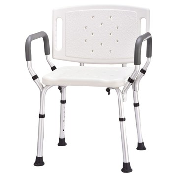 橙範 方型綠墊鋁合金防滑沐浴輔助椅 穩定加高舒適型 A018  1個  白色