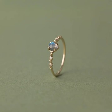 K10 藍光拉長石戒指