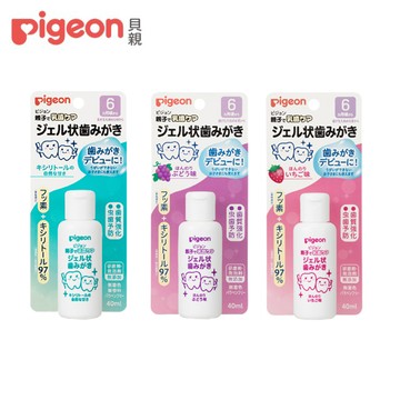 【Pigeon 貝親】嬰兒防蛀牙膏/6個月(40ml-3款)