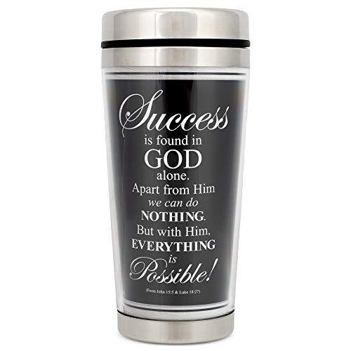Success is Found in God Alone Stainless Steel Interior 16 oz. Travel Mug by
