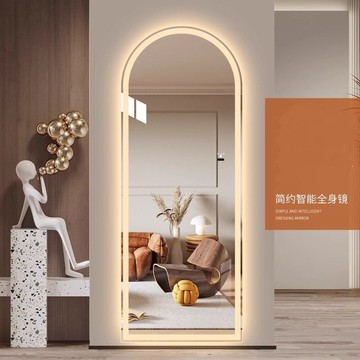 工廠直銷 鏡子 立鏡 穿衣鏡 全身鏡 鏡子 身鏡穿衣鏡智能觸摸發光鏡子輕奢簡約led燈全掛墻全身鏡掛墻帶燈特惠/開立發票 全館八折 售後八折 特價 m1218
