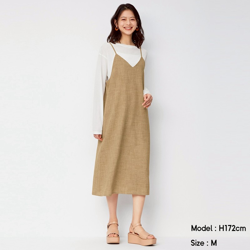 キャミソールワンピース32 Beige 通販 Lineポイント最大1 0 Get Lineショッピング