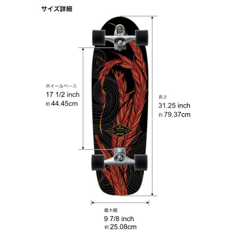 カーバー C７ トラック Carver スケートボード KNOX PHOENIX テイラーノックス フェニックス ３１.２５インチ スケボー |  LINEブランドカタログ