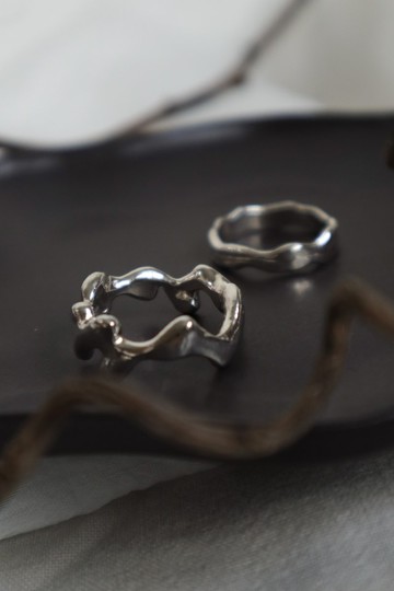 海與河 寬版 /// 925純銀