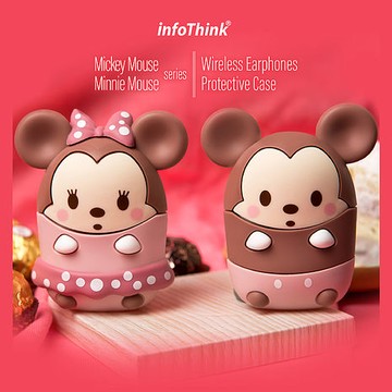 InfoThink 迪士尼系列無線耳機造型保護套for AirPods - 米奇/米妮 任選一入米奇