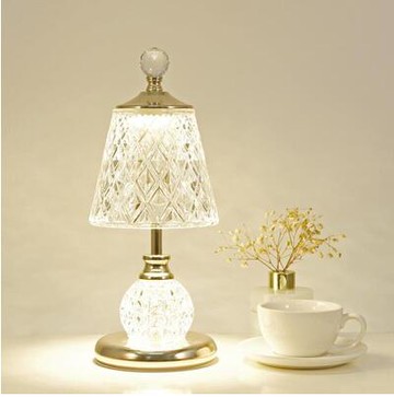 樂天精選~水晶台燈臥室床頭燈輕奢新款高級感ins少女氛圍燈床頭小台燈 雙11全館免運