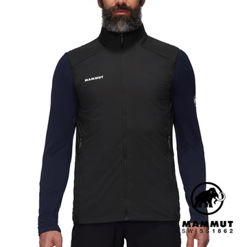 【Mammut 長毛象】Rime Light IN Flex Vest Men 輕量機能化纖立領背心 黑色 男款 #1013-03180