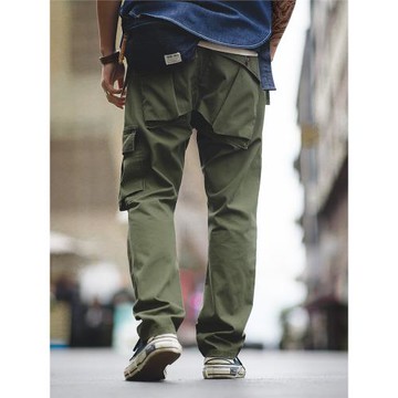 馬登工裝褲二戰復古軍綠色多口袋休閑褲男直筒阿美咔嘰硬漢長褲子