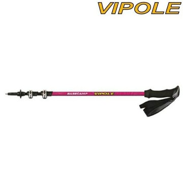 VIPOLE 義大利 BASE CAMP QL RH 鋁合金雙快調登山杖 VI-S1817/1 桃紅 (單支)