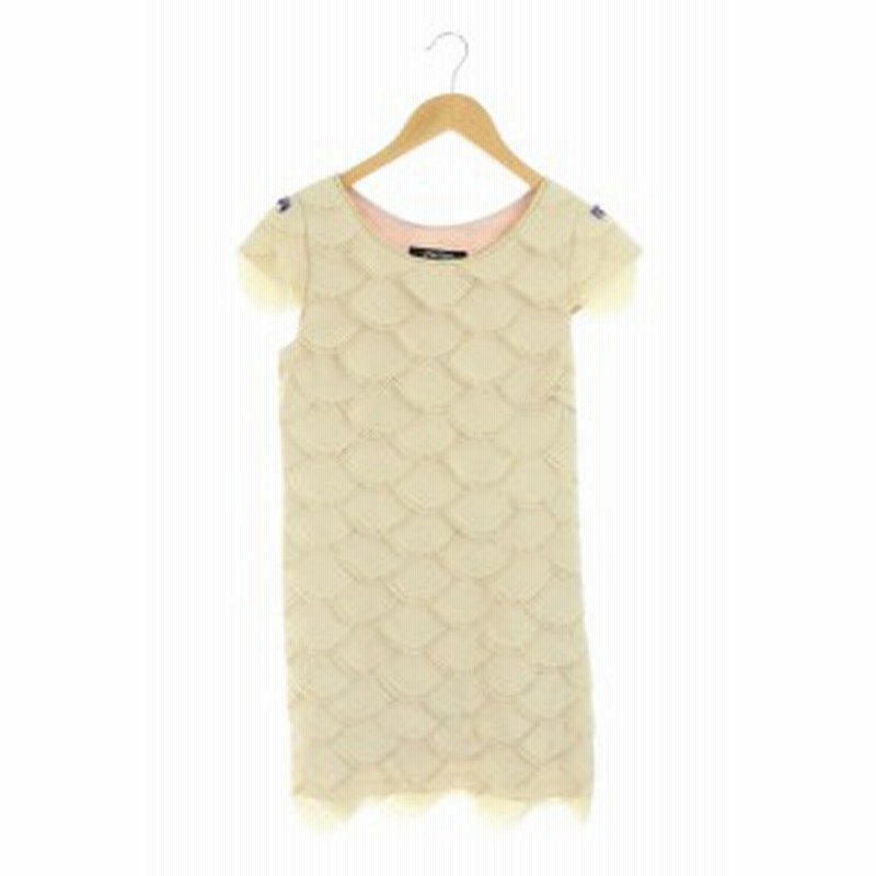 中古 ランゲージ Language ワンピース ミニ 半袖 ベージュ Hk Os レディース 通販 Lineポイント最大1 0 Get Lineショッピング