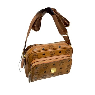 MCM MMRAAKC02 Visetos Aren 小款相機斜背包 干邑色