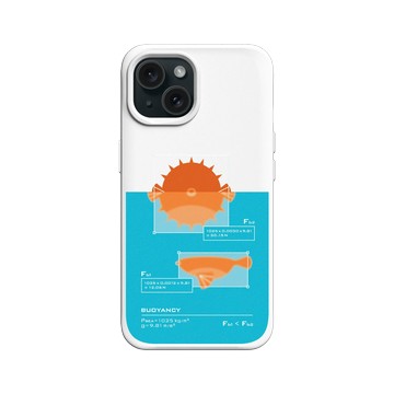 iPhone 15 SolidX 白 - Ocean Collection: Let's Sea 海洋系列：一路向海 - 河豚浮力公式