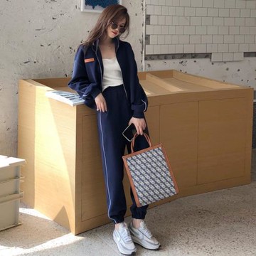 運動套裝女春秋時尚洋氣2025新款鹽系炸街減齡網紅衛衣休閑兩件套