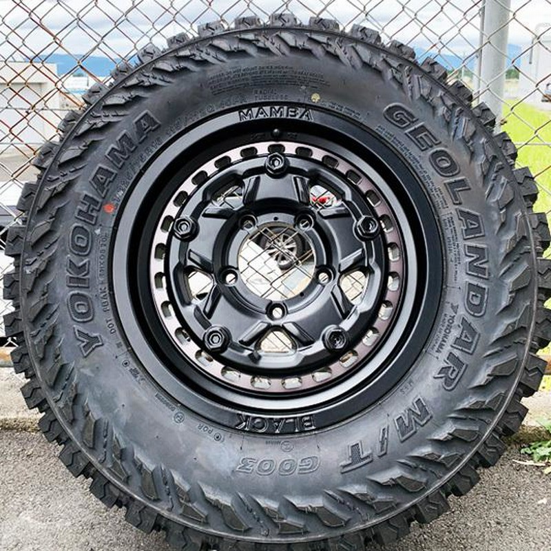 入荷!! 残りわずか マッドタイヤ 新品 ジムニー JB64 JB23 16インチ タイヤホイールセット YOKOHAMA GEOLANDAR G003 MT 175/80R16 18