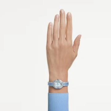 【Swarovski 施華洛世奇】Matrix octagon 手錶 (長方形切割 金屬手鏈 藍色 不銹鋼) (5739632)