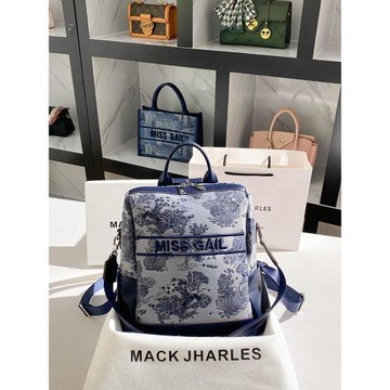 MACK JHARLES新中式大容量雙肩包包2025秋冬新款刺繡休閑旅行背包