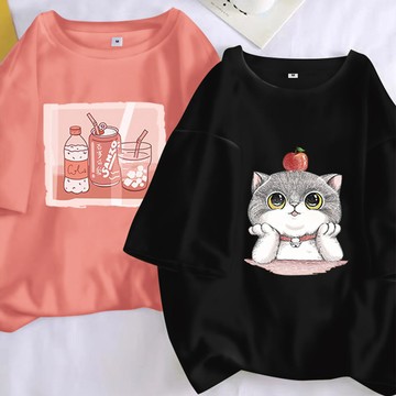 單/兩件短袖小心機T恤女裝夏季2022新款寬鬆韓版小衆時尚上衣ins
