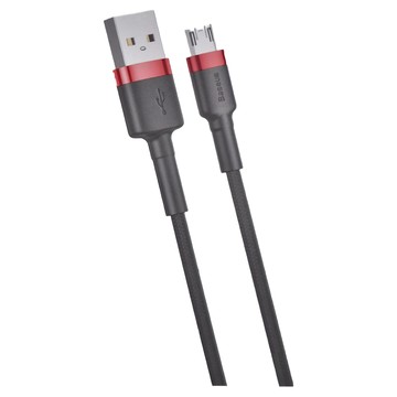 Baseus 倍思 卡福樂 Micro 雙面盲插數據線  2m  紅色 + 黑色  1條