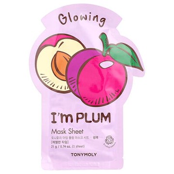 TonyMoly, I'm Plum，亮澤美容面膜，1 片，0.74 盎司（21 克）