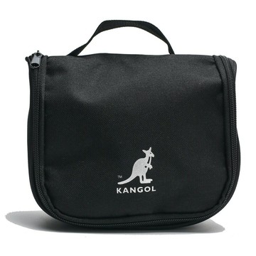 【滿千折百】KANGOL 黑 盥洗包 懸掛式 化妝包 手提袋 旅行組 素色 (布魯克林) 6955360220