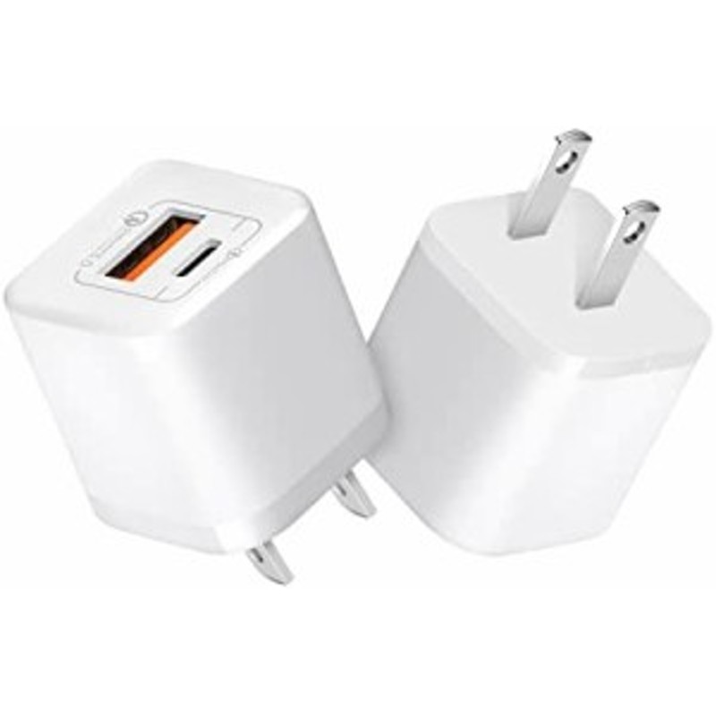 ACアダプター PD 充電器 20W USB-C 電源アダプター 急速充電器 USB-A Type-C ダブル出力 iPhone15充電可 ACアダプタ 急速充電器 PSE認証済み 100~240V電圧