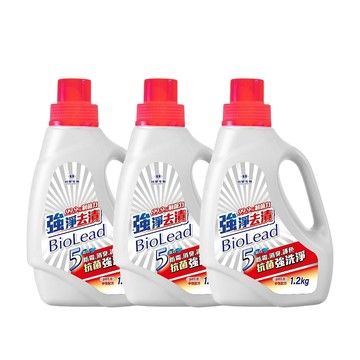 台塑生醫 BioLead強淨去漬超濃縮洗衣精瓶裝1.2kg 3入組