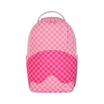SPRAYGROUND 雙色棋盤格鋸齒鯊大容量後背包 粉色 G620060