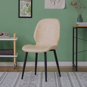 樂嫚妮 2入經典設計款餐椅/復古雷達書桌椅/化妝休閒椅-(4色)米白色