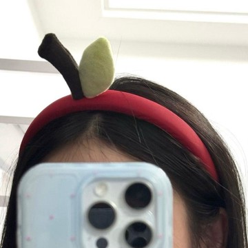 好物精選 小紅書同款可愛蘋果枝髮箍洗臉頭箍超萌發卡蘋果頭飾拍照洋氣髮飾 壹灣寄出 洗臉髮箍 nba書 籃球書 梅西 書