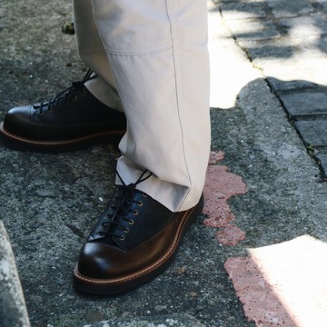 圓頭撞色男鞋/黑深咖/129E楦