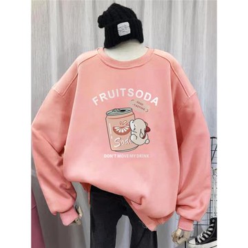 加肥加大碼胖mm衛衣女加絨款2025年秋冬上衣長袖加絨套頭外套潮